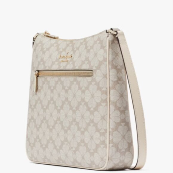 Kate Spade Signature Flower Large Swingpack Crossbody Bag - Dark Beige NWT - Picture 5 of 7